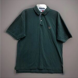 VINTAGE Tommy Hilfiger Mens Large Polo Shirt Adult Green Short Sleeve Golf